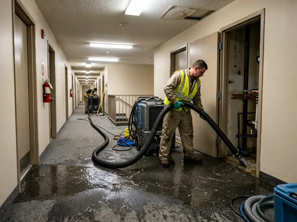 multi-unit-apartment-hallway-f-005 — frequently asked questions, Emergency Burst Pipe Water Extraction & Removal in Vine Hil…